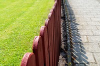 Red fence. Free public domain CC0 photo.