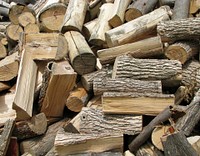 Firewood racks. Free public domain CC0 photo.