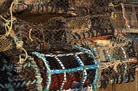 Fishing net cage. Free public domain CC0 photo.