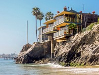 Beach side property, real estate. Free public domain CC0 photo.