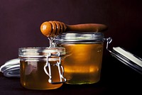 Honey in a jar. Free public domain CC0 photo