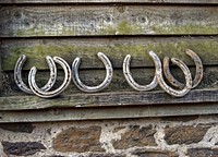 Old horseshoes, background image. Free public domain CC0 photo.
