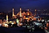 Hagia Sophia mosque in Turkey. Free public domain CC0 photo.