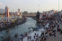 Holy river Ganga in Uttarakhand, India. Free public domain CC0 images.