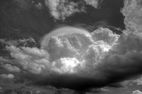 Sad sky, black & white. Free public domain CC0 photo