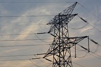 Pylon with transmission power lines. Free public domain CC0 image.