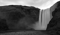 Waterfall in Iceland, Reykjavik. Free public domain CC0 image.