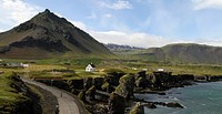 Iceland countryside mountain landscape. Free public domain CC0 image.