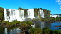 Iguazu falls in Brazil. Free public domain CC0 image.