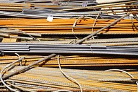 Iron rods reinforcing bars steel. Free public domain CC0 photo.