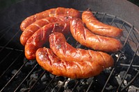 Free grilled sausage photo, public domain food CC0 image.
