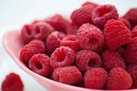 Free raspberries closeup image, public domain fruit CC0 photo.