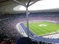 Football & soccer stadium. Free public domain CC0 photo.