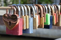 Love lock, romance padlock. Free public domain CC0 photo