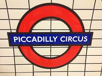Piccadilly Circus, Underground tube station. London, UK - Nov. 24, 2015