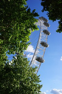 The London Eye, or the Millennium Wheel in South Bank, London. Free public domain CC0 photo.