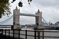 Tower Bridge in London, England. Free public domain CC0 photo.