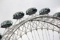 The London Eye, or the Millennium Wheel in South Bank, London. Free public domain CC0 photo.