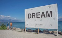 Lake Garda Sirmione sign. Free public domain CC0 image.