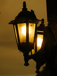 Old-fashioned street lamp. Free public domain CC0 photo