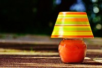 Orange lamp. Free public domain CC0 image.