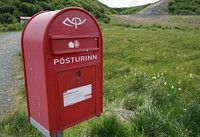 Red mailbox. Free public domain CC0 photo.