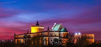 Lublin castle during sunset. Free public domain CC0 photo.