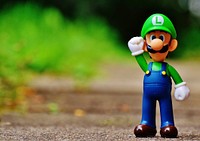 Luigi, Super Mario character figurine. Location unknown - July 30, 2016