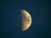 Moon in the night sky. Free public domain CC0 image.