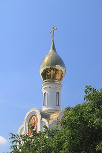 Church tower in Moldova. Free public domain CC0 photo.