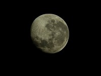 Moon in the night sky. Free public domain CC0 image.