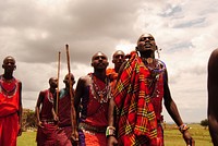 Maasai tribe dancing, Kenya - 15 June 1016