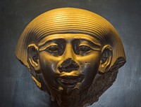 Ancient Egypt mask in museum. Free public domain CC0 photo.