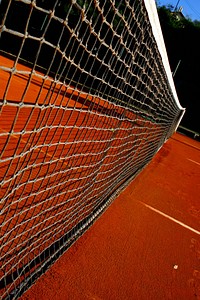 Closeup on tennis court net. Free public domain CC0 photo.