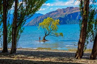 Wanaka lake in New Zealand. Free public domain CC0 image.