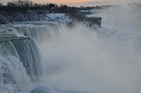 Niagara falls winter scenery. Free public domain CC0 image.