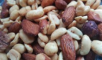 Mixed cocktail nuts. Free public domain CC0 image