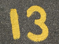 Road with number 13. Free public domain CC0 image
