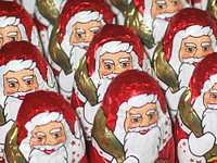 Christmas Santa Claus chocolate. Free public domain CC0 photo.