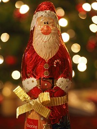 Christmas Santa Claus chocolate. Free public domain CC0 photo.