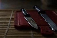 Knives on the table. Free public domain CC0 photo.