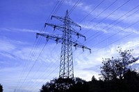 Power lines on electric transmission. Free public domain CC0 photo.