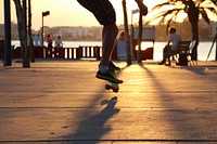 Skateboarding in the park. Free public domain CC0 photo.