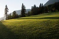 Grassland slope scenery. Free public domain CC0 photo.