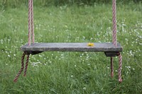 Swing in playground. Free public domain CC0 image.