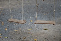 Swing in playground. Free public domain CC0 image.