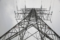 Pylon with transmission power lines. Free public domain CC0 image.