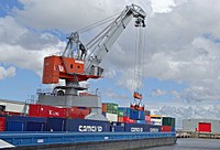 Commercial ship, logistics industry. Free public domain CC0 photo.