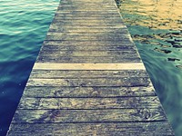 Boardwalk to the ocean. Free public domain CC0 image.