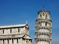 Closeup on The Leaning Tower of Pisa in Italy. Free public domain CC0 image.